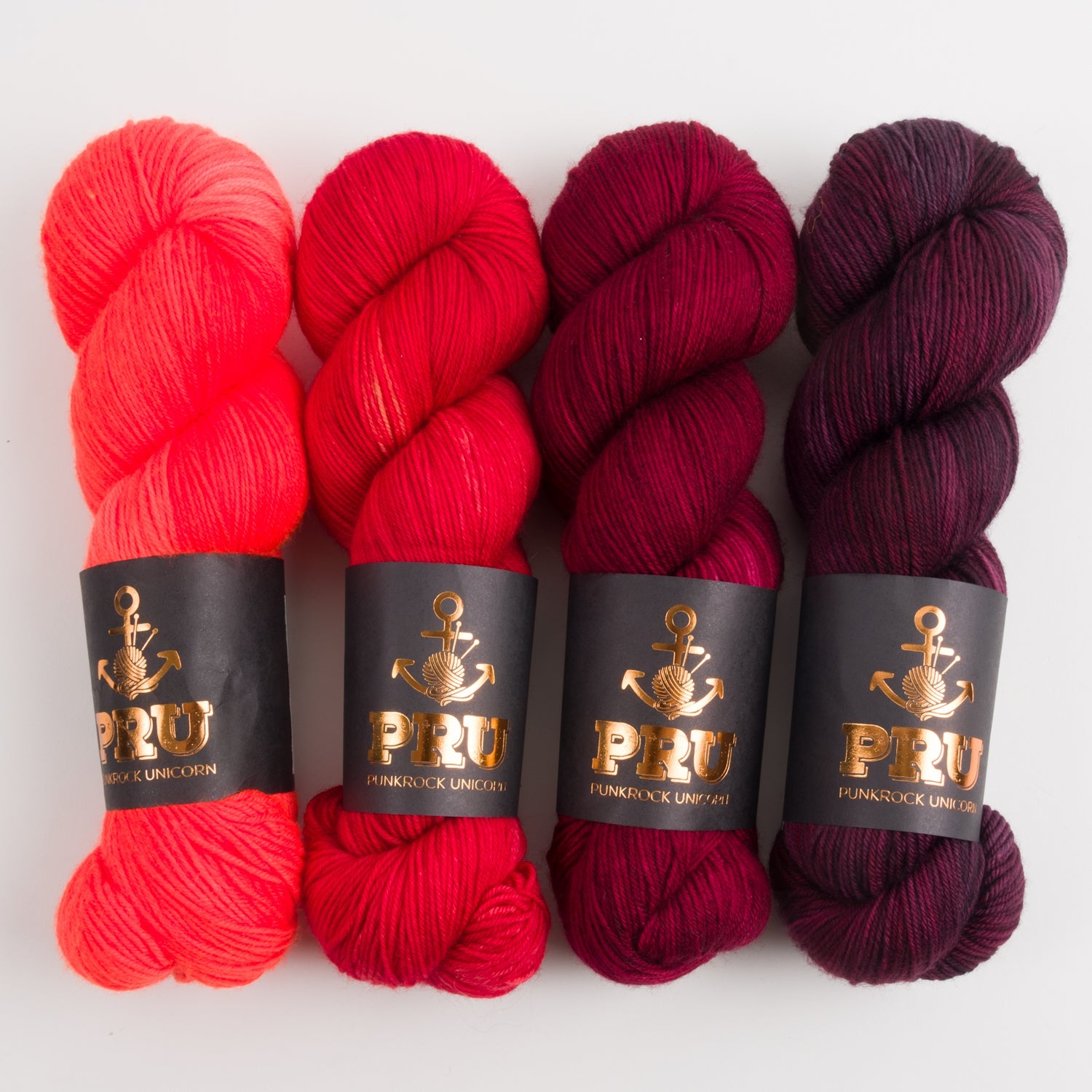 Punk Rock Unicorn LIPSTICK GRADIENT Merino wool Nylon Fingering Quick Kits