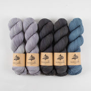 Mominoki Yarn MYSTIC SILVER Merino wool Polyamide Fingering Quick Kits