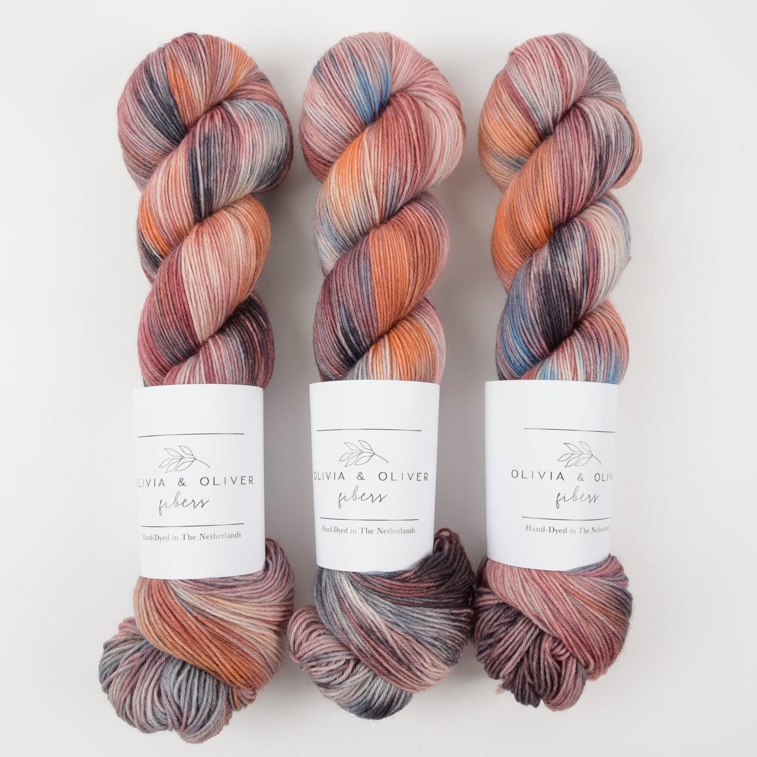 Olivia & Oliver OLIVIA BFL - MONUMENT VALLEY BFL Wool Blue Faced Leicester Fingering multicolour Yarn