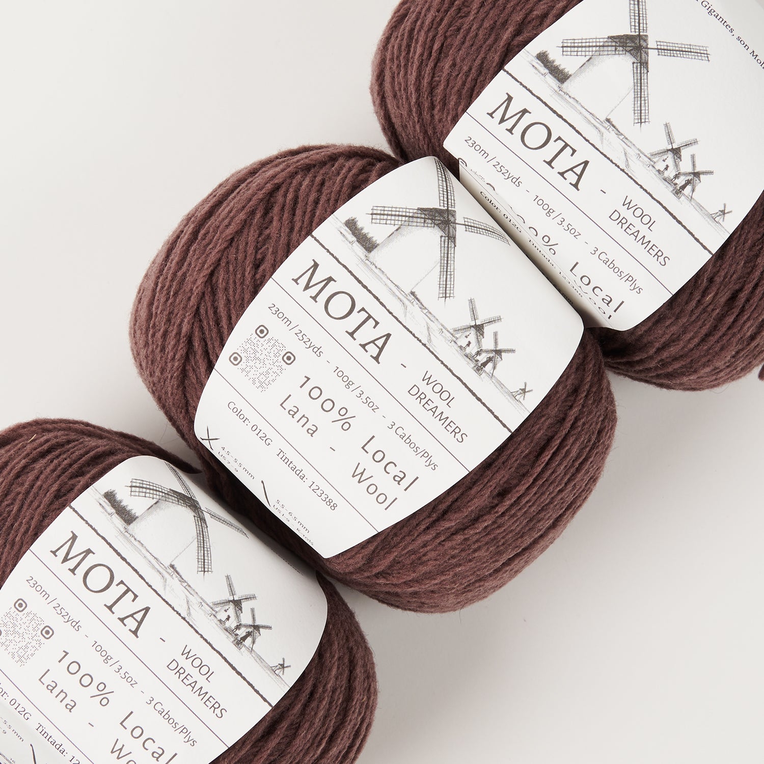 Wool Dreamers MOTA - 012G PALE BROWN Wool DK brown Yarn