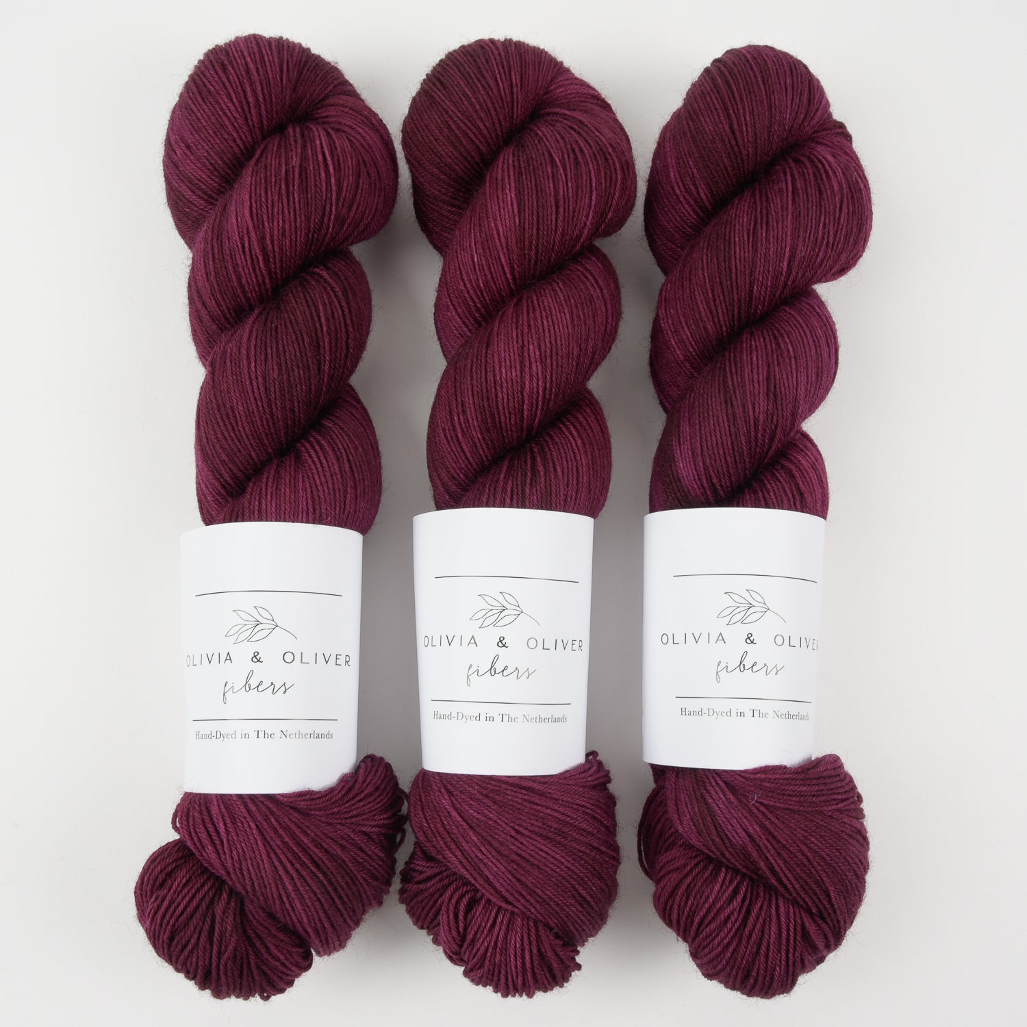 Olivia & Oliver OLIVIA BFL - MULBERRY JAM BFL Wool Blue Faced Leicester Fingering red Yarn
