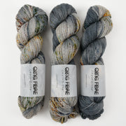 Qing Fibre QING YAK SINGLES - MUSSEL Merino wool Yak Silk Fingering Yarn