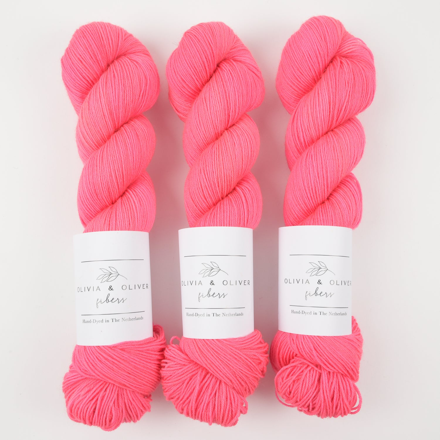 Olivia & Oliver OLIVIA BFL - MY GIRL BFL Wool Blue Faced Leicester Fingering pink neon Yarn