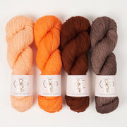 West Wool ACHIEVEMENT BADGE SHAWL - AUBURN WOOD Merino wool Nylon Fingering Westknits Kits