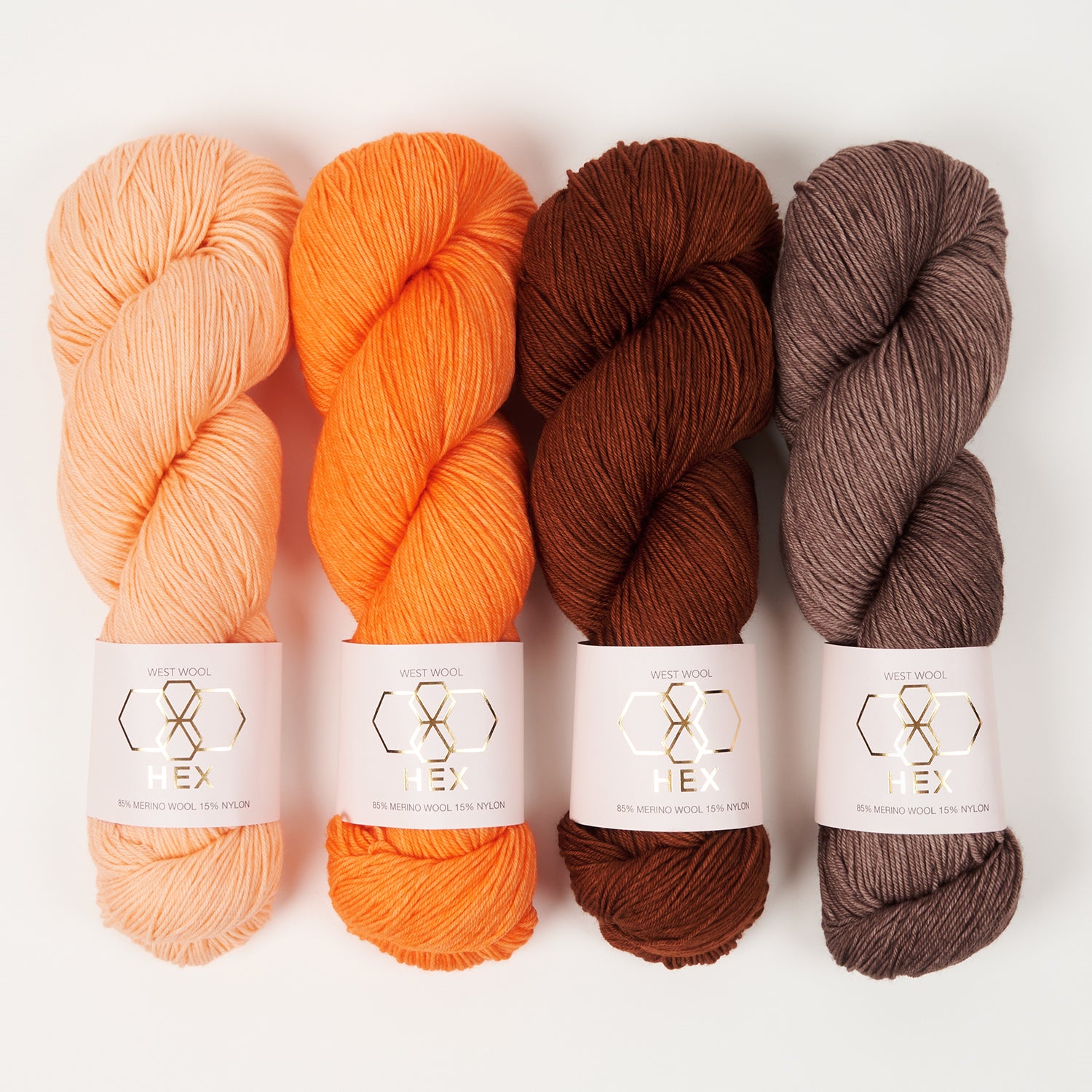 West Wool ACHIEVEMENT BADGE SHAWL - AUBURN WOOD Merino wool Nylon Fingering Westknits Kits