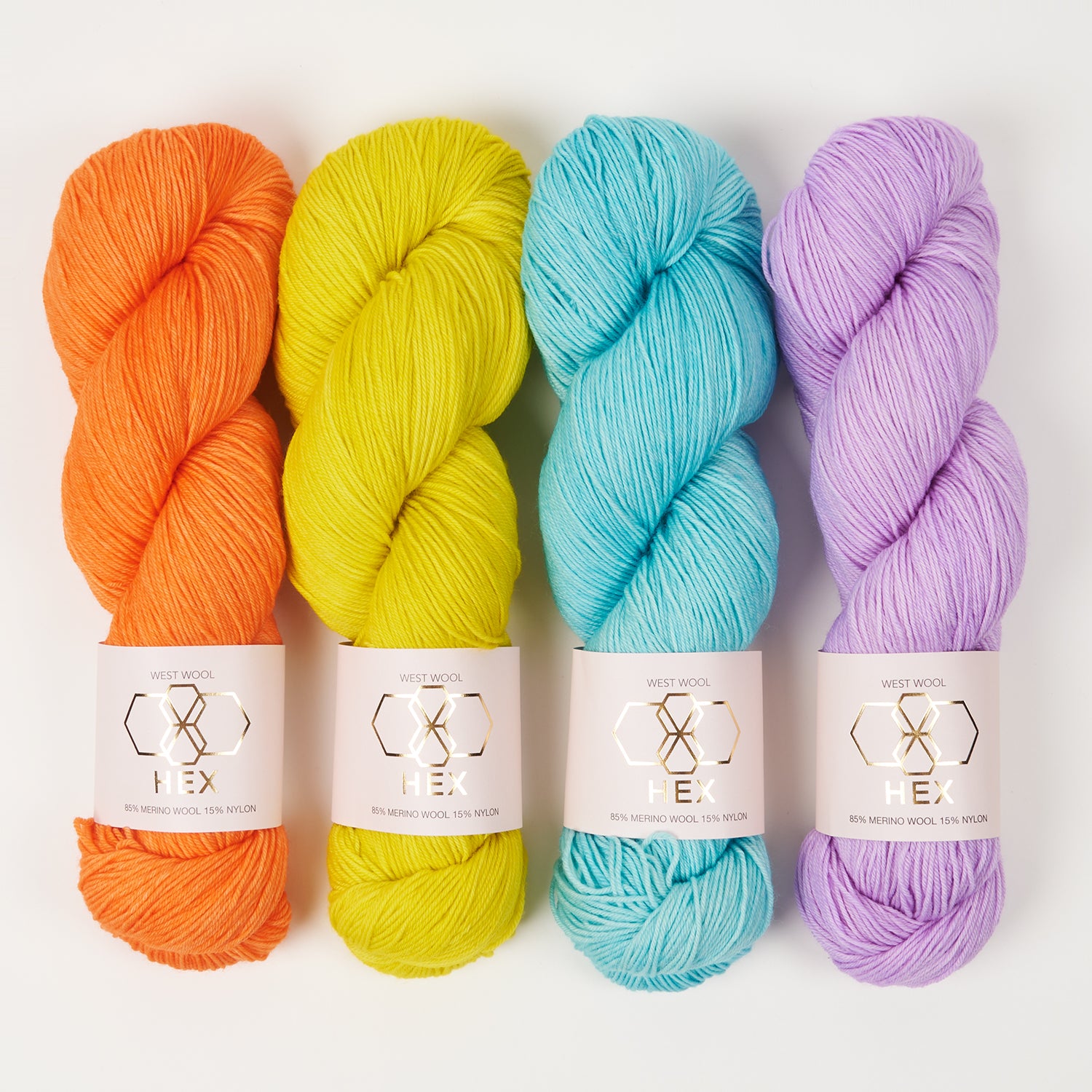 West Wool MYSTERY MUSIKAL - BIANCA SEAHORSE Merino wool Nylon coral yellow turquoise purple MKAL Kit
