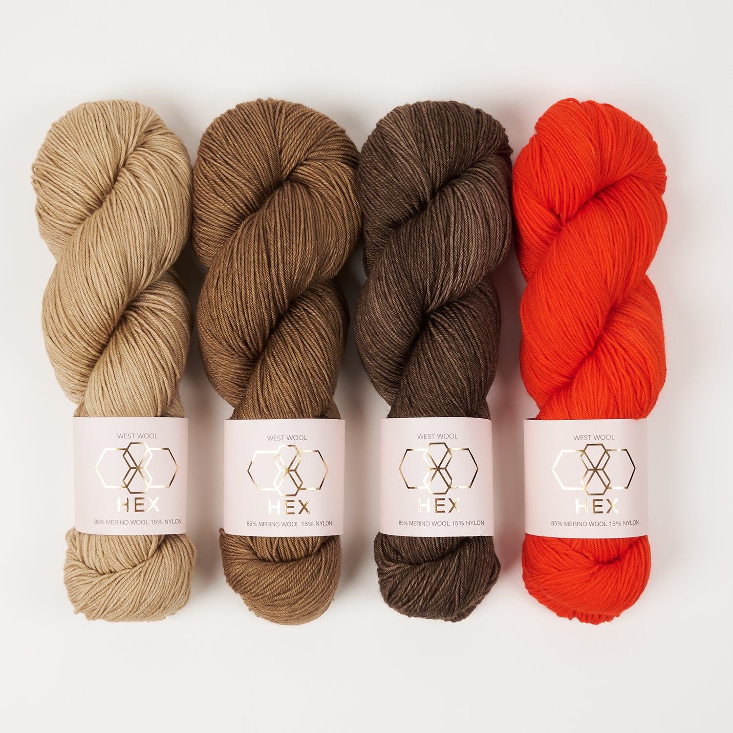 West Wool MYSTERY MUSIKAL - BISCUIT WHITTLE Merino wool Nylon brown beige red Westknits Kits