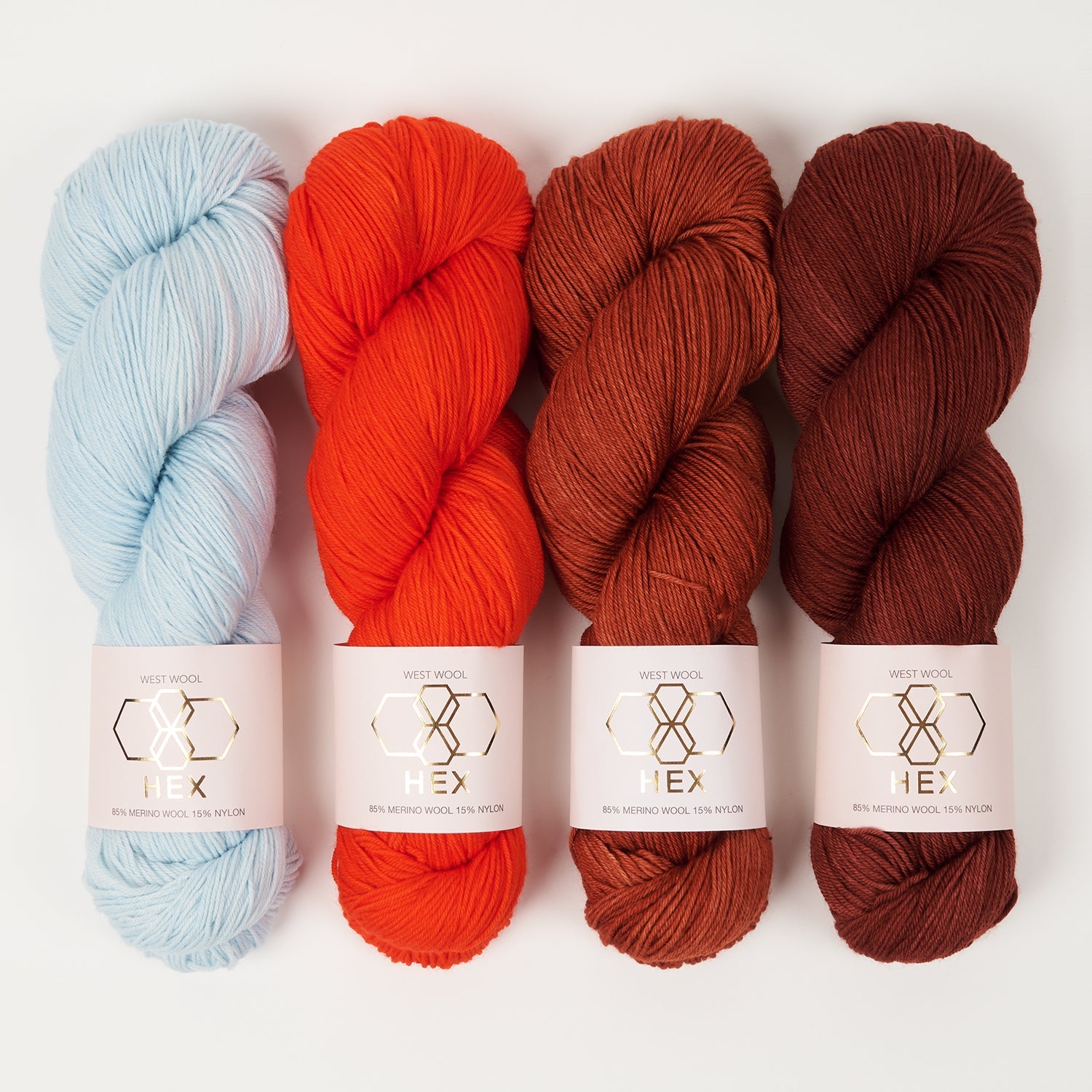 West Wool WESTKNITS KIT - SEISMIC STEAM Merino wool Nylon red blue Westknits Kits