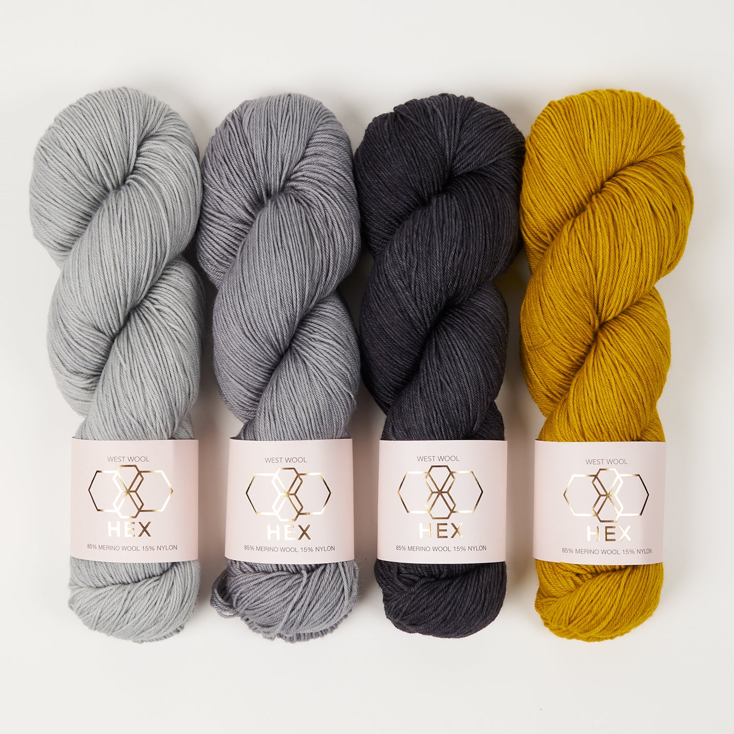 West Wool ACHIEVEMENT BADGE SHAWL - CANAL SKY Merino wool Nylon Fingering Westknits Kits