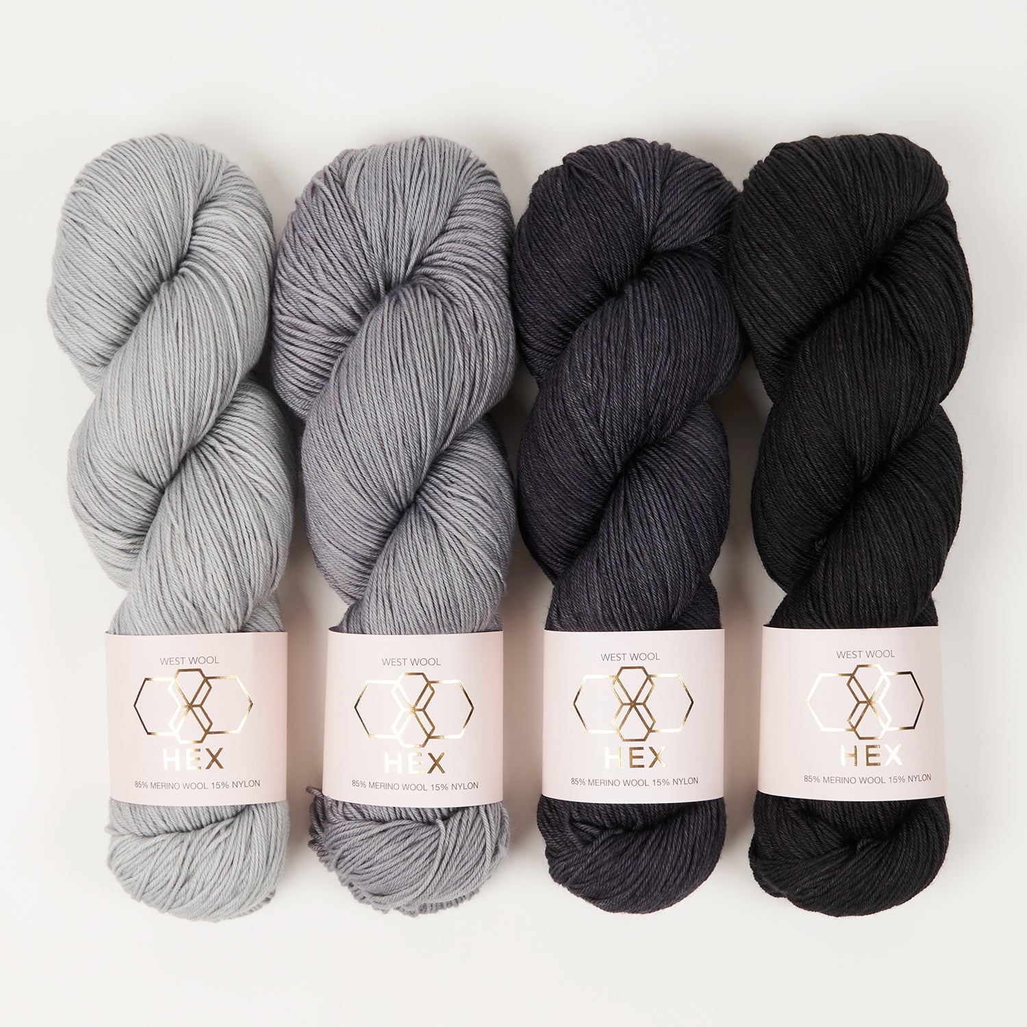 West Wool WESTKNITS KIT - CALDERA CAVERN Merino wool Nylon black grey Westknits Kits