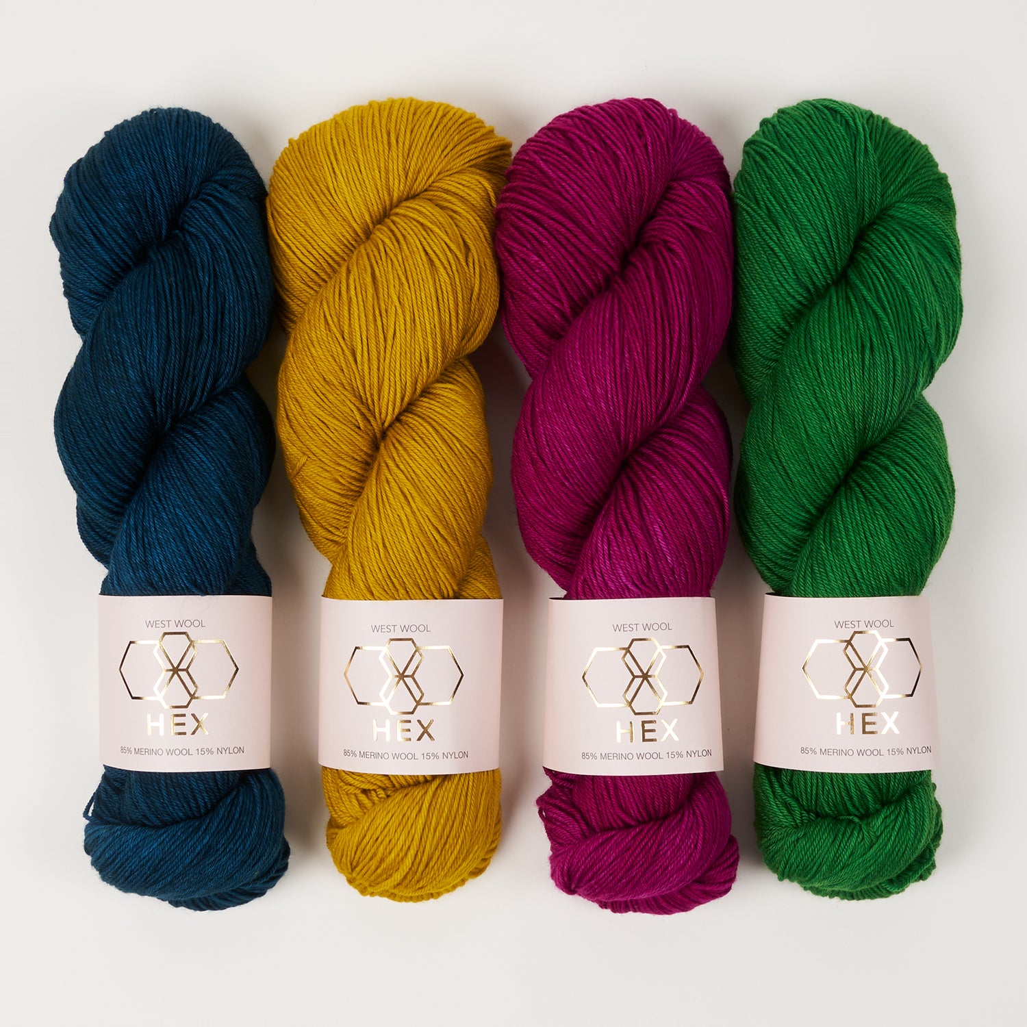 West Wool MYSTERY MUSIKAL - EXPLORATION PARK Merino wool Nylon blue yellow purple green MKAL Kit