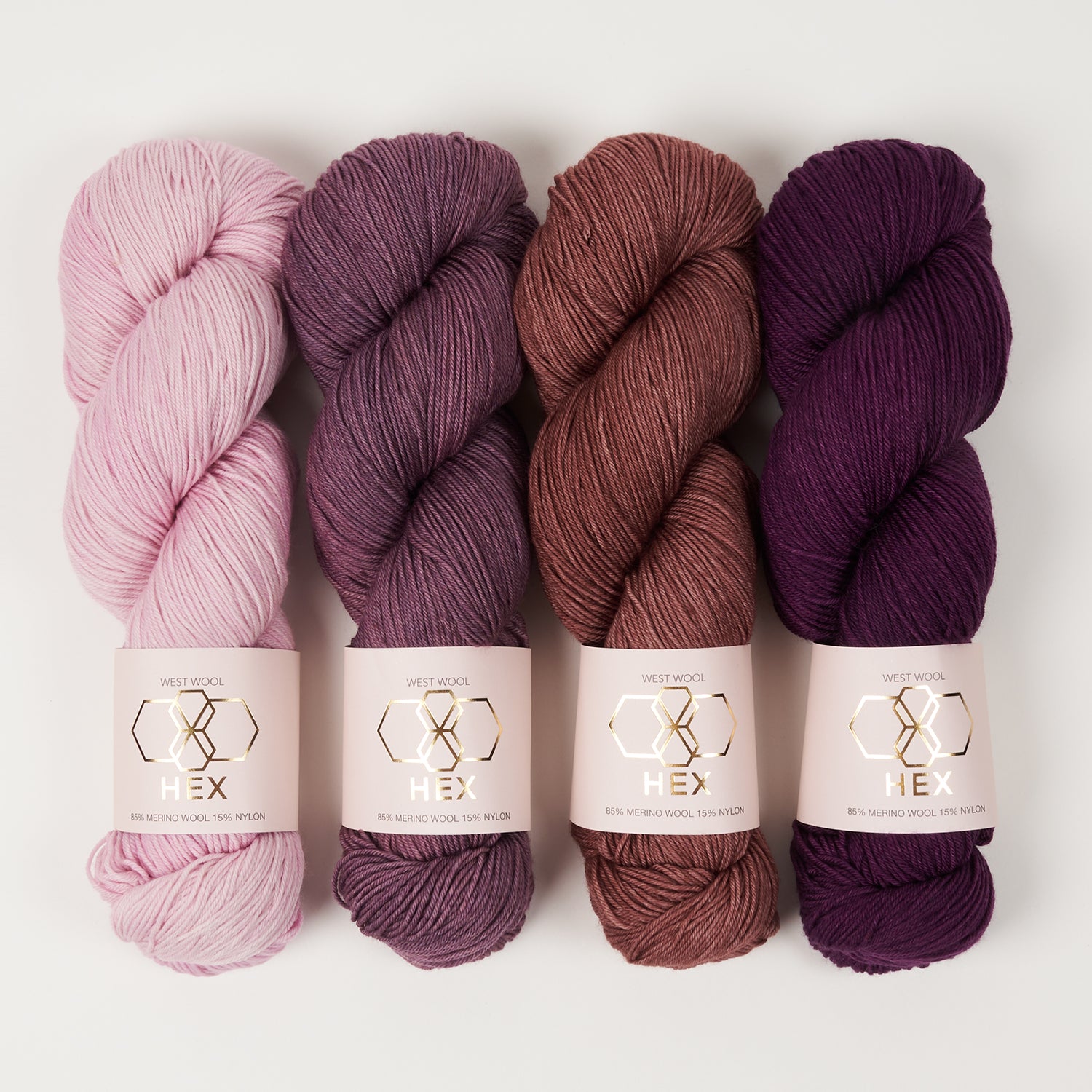 West Wool MYSTERY MUSIKAL - FALSETTO PRIDE Merino wool Nylon purple pink MKAL Kit