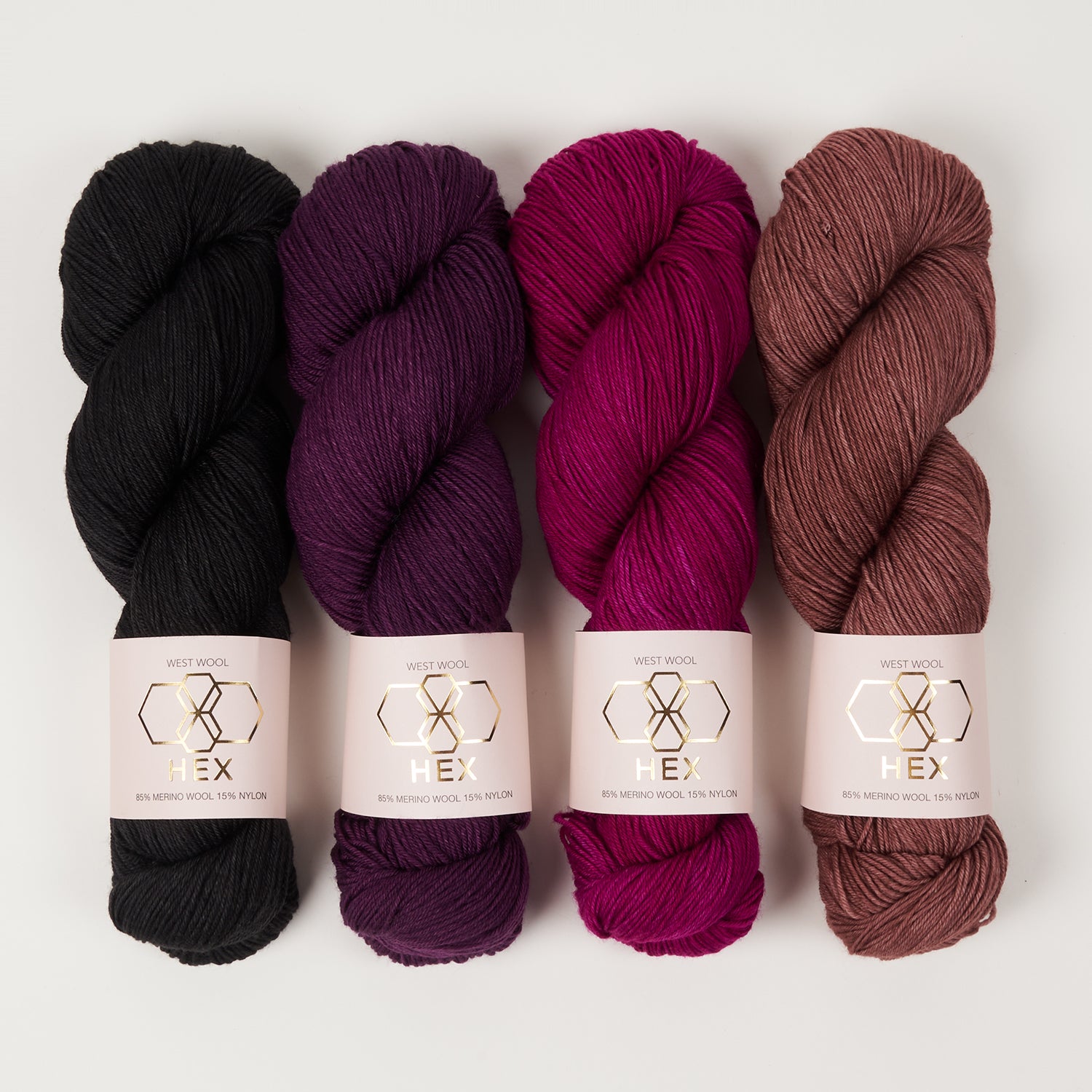 West Wool MYSTERY MUSIKAL - MAUVELLOUS VIMTO Merino wool Nylon purple fuchsia MKAL Kit