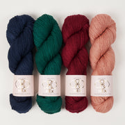 West Wool MYSTERY MUSIKAL - PEACOCK SHADOW Merino wool Nylon pink red green blue MKAL Kit
