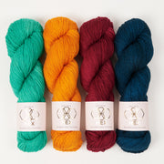 West Wool MYSTERY MUSIKAL - RAZZLE LIGHTHOUSE Merino wool Nylon blue red orange green MKAL Kit
