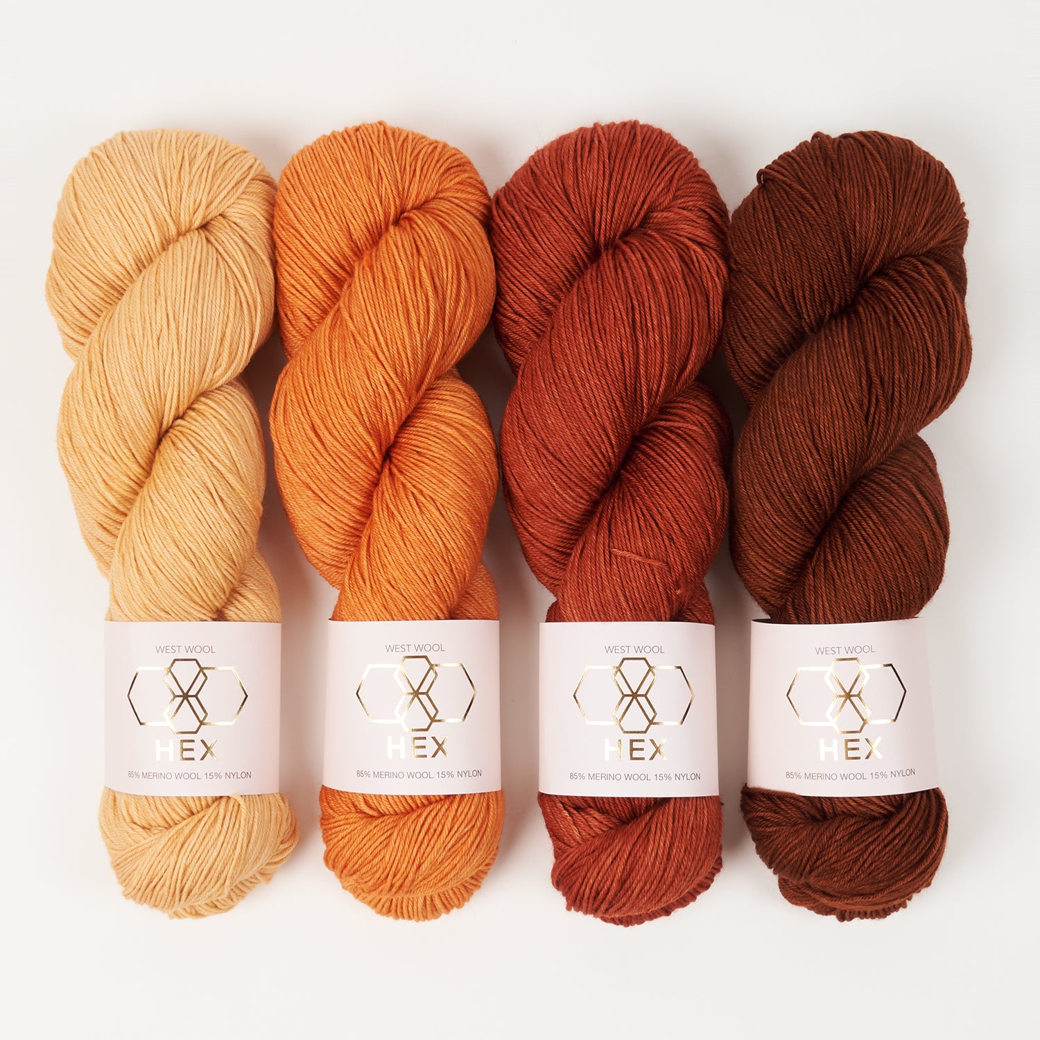 West Wool PIERRE LIGHT - TERRACOTTA CRAB Merino wool Nylon Fingering Westknits Kits