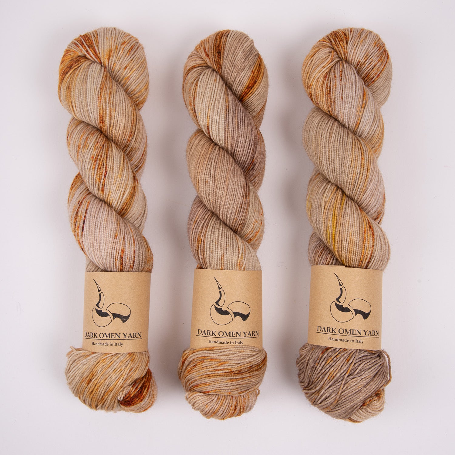 Dark Omen Yarn MERINO SOCK - MADEEN Merino wool Nylon Fingering brown Yarn