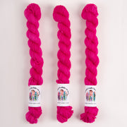 Twisted Ambitions SWEET SOCK MINI - MAGENTA Merino wool Nylon Fingering pink neon Yarn