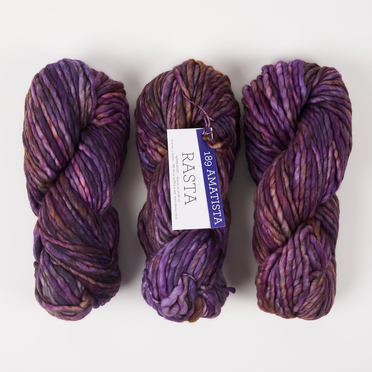 Malabrigo RASTA - AMATISTA Merino wool Chunky purple Yarn