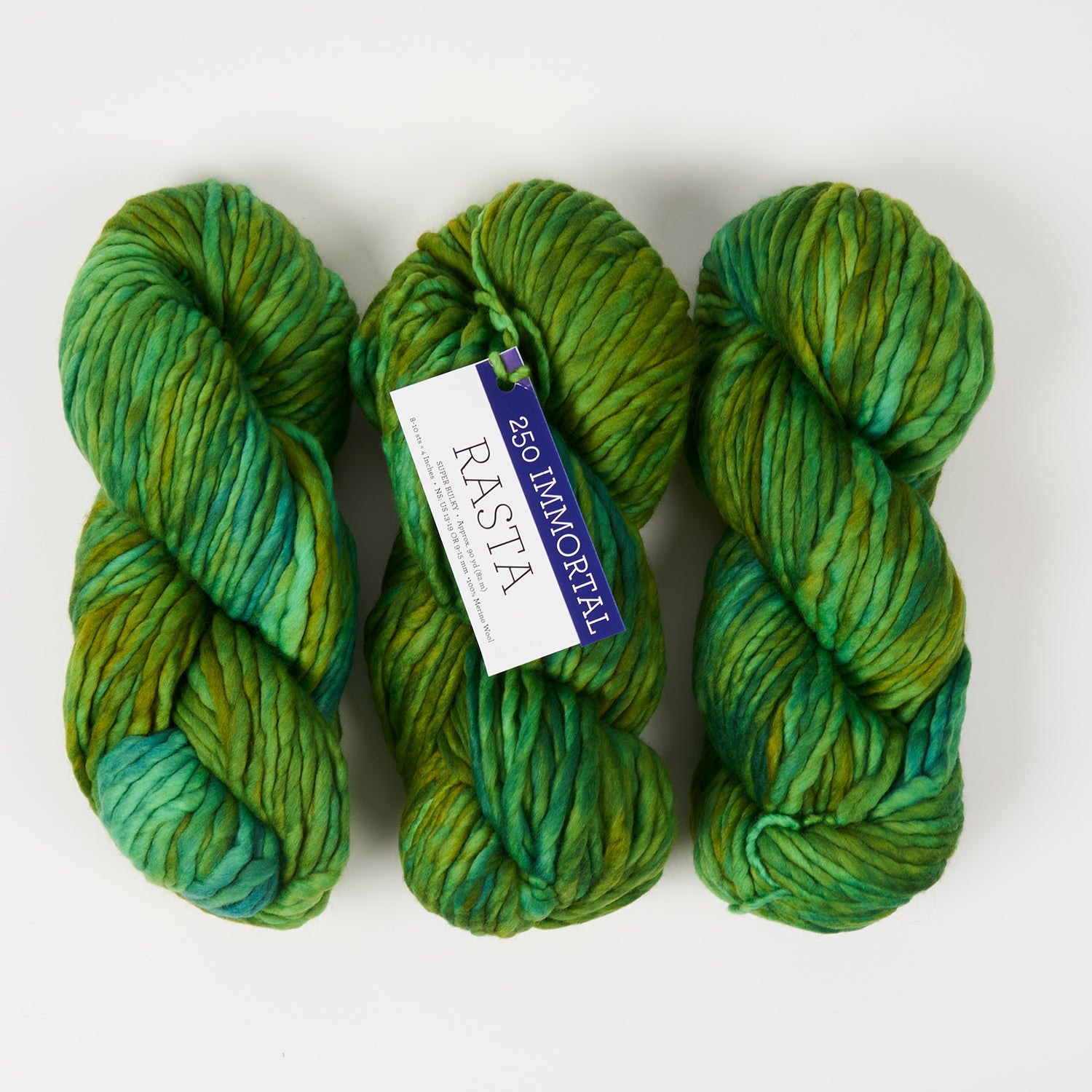Malabrigo RASTA - IMMORTAL Merino wool Chunky green Yarn