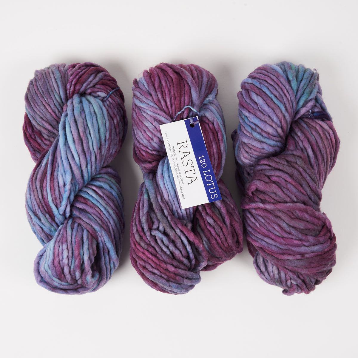 Malabrigo RASTA - LOTUS Merino wool Chunky purple Yarn
