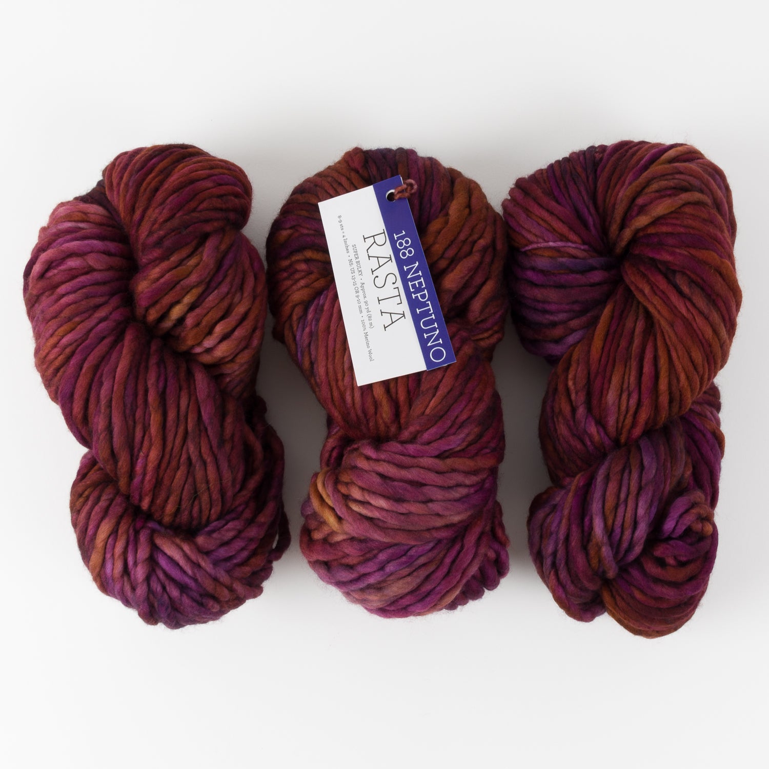 Malabrigo RASTA - NEPTUNO Merino wool Chunky brown multicolor Yarn