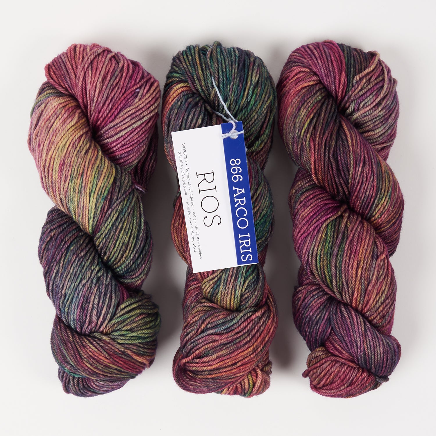 Malabrigo RIOS - ARCO IRIS Merino wool Worsted rainbow multicolour Yarn