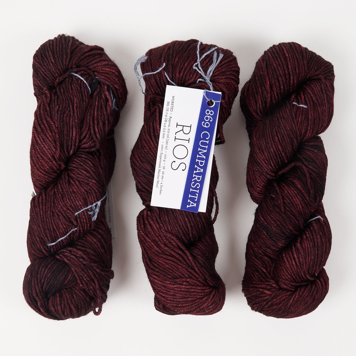 Malabrigo RIOS - CUMPARSITA Merino wool Worsted red Yarn