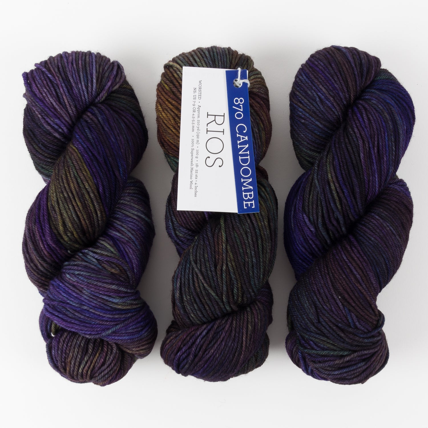 Malabrigo RIOS - CANDOMBE Merino wool Worsted purple multicolour Yarn