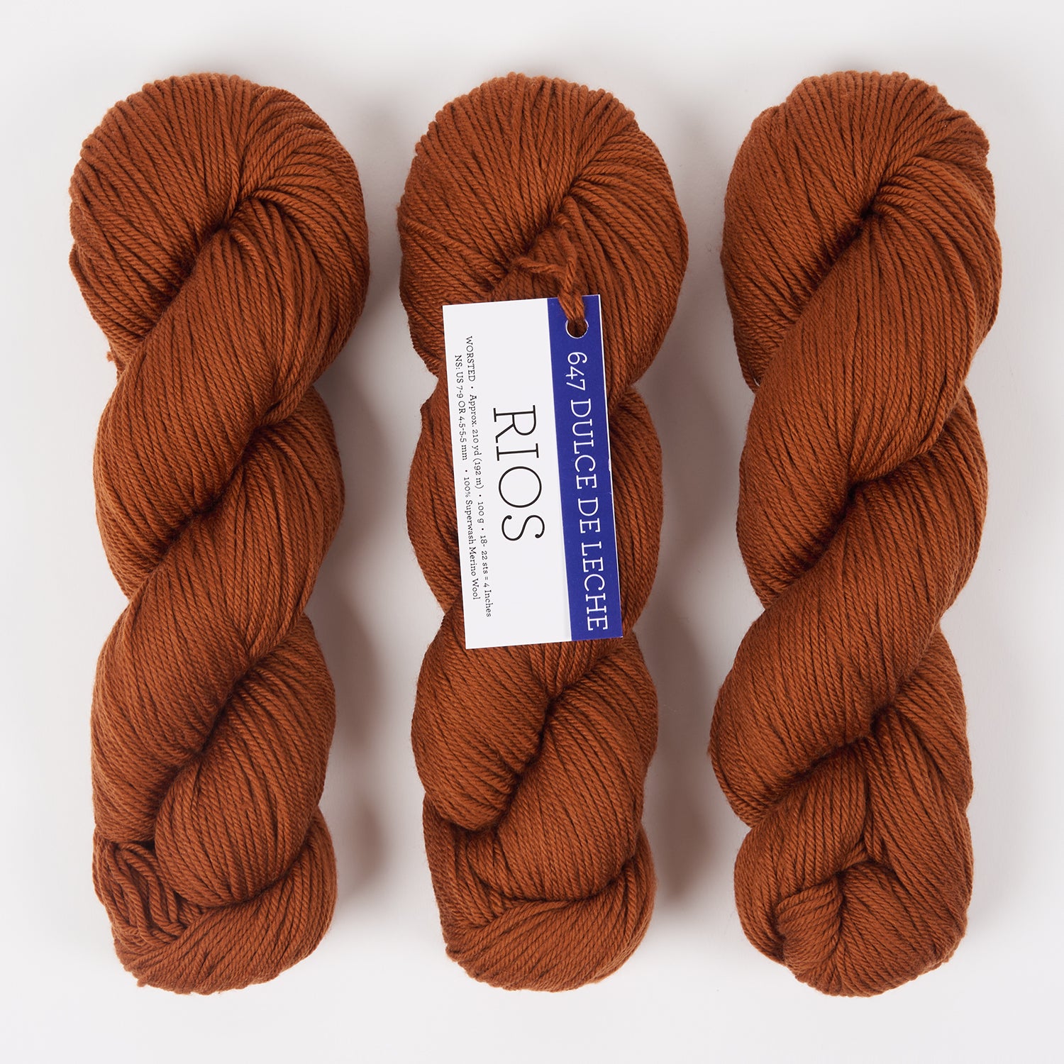 Malabrigo RIOS - DULCE DE LECHE Merino wool Worsted brown Yarn