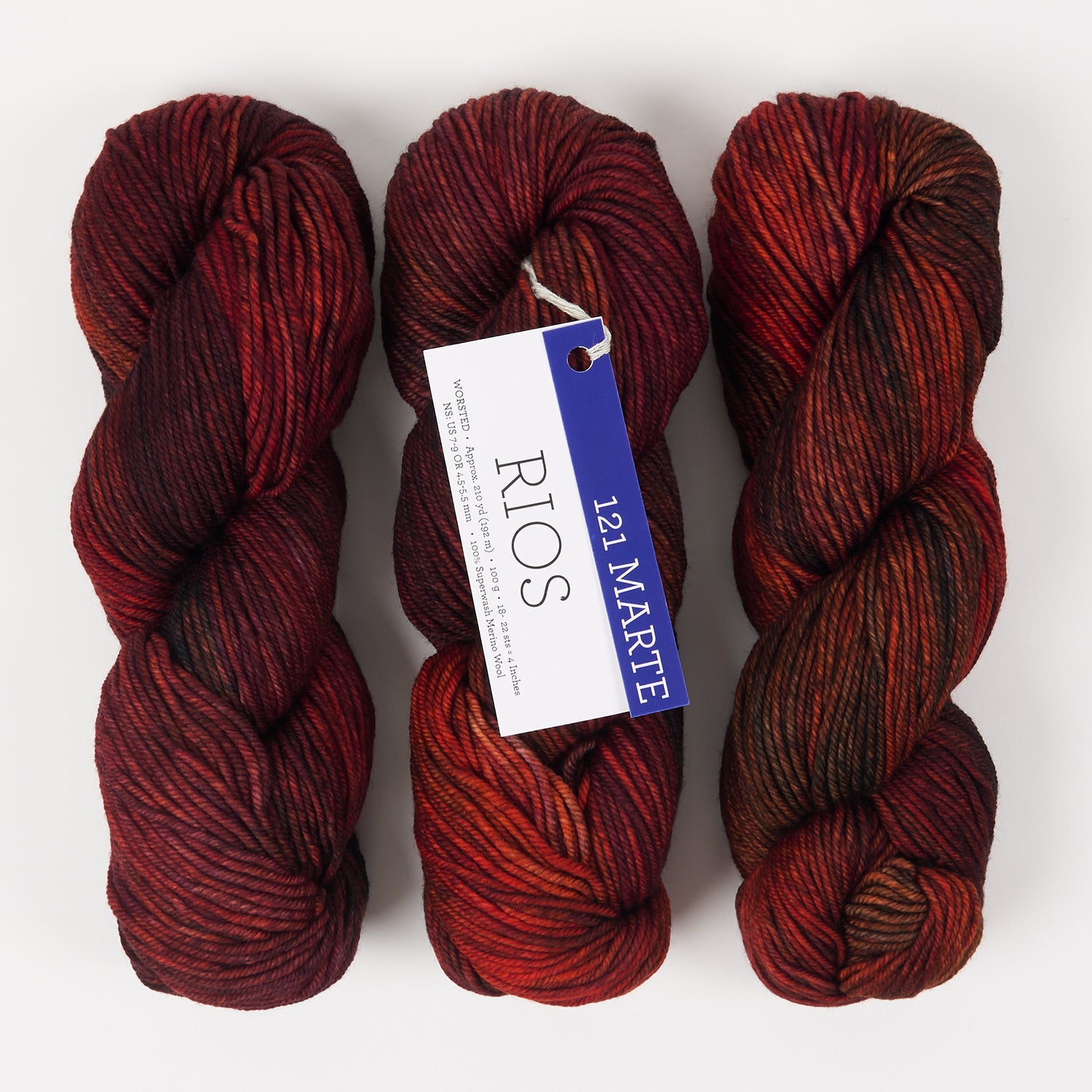 Malabrigo RIOS - MARTE Merino wool Worsted red Yarn