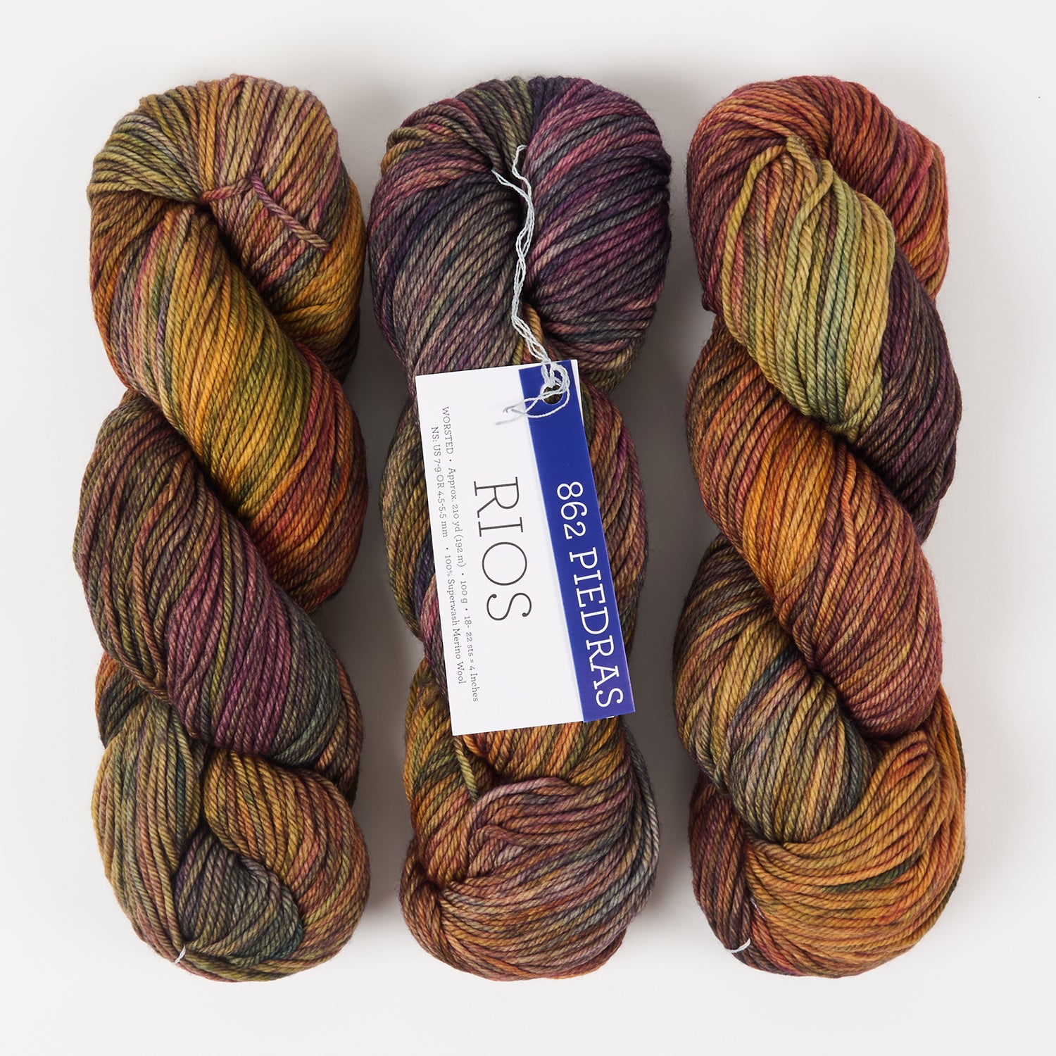 Malabrigo RIOS - PIEDRAS Merino wool Worsted multicolour Yarn