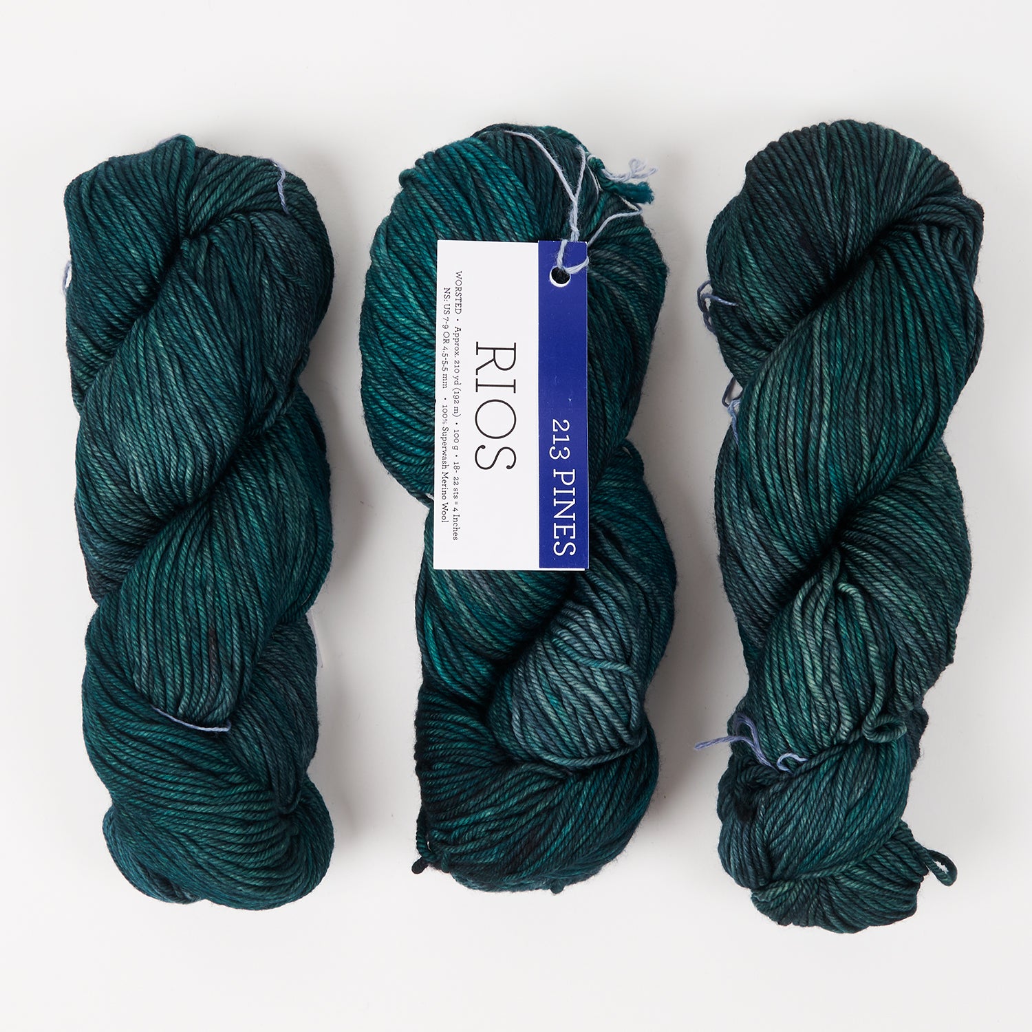 Malabrigo RIOS - PINES Merino wool Worsted green Yarn