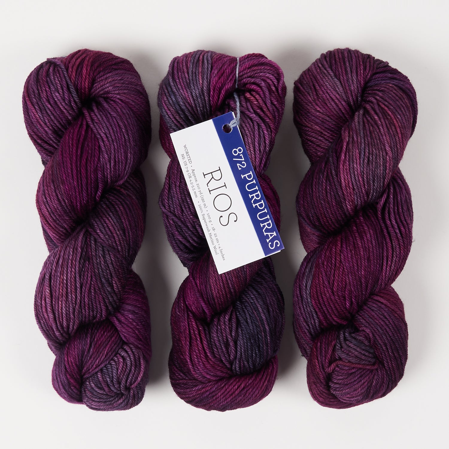 Malabrigo RIOS - PURPURAS Merino wool Worsted purple Yarn