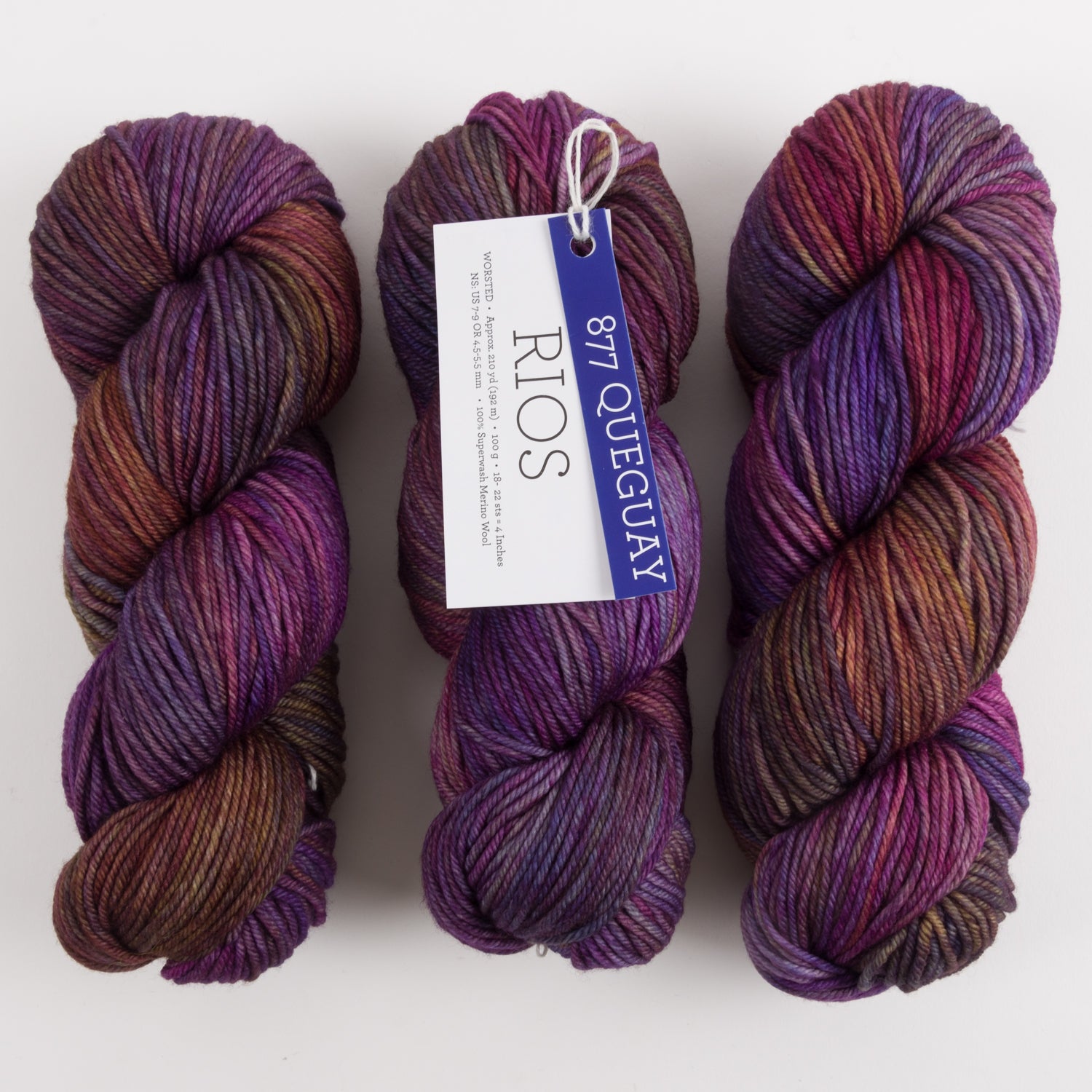 Malabrigo RIOS - QUEGUAY Merino wool Worsted multicolour Yarn