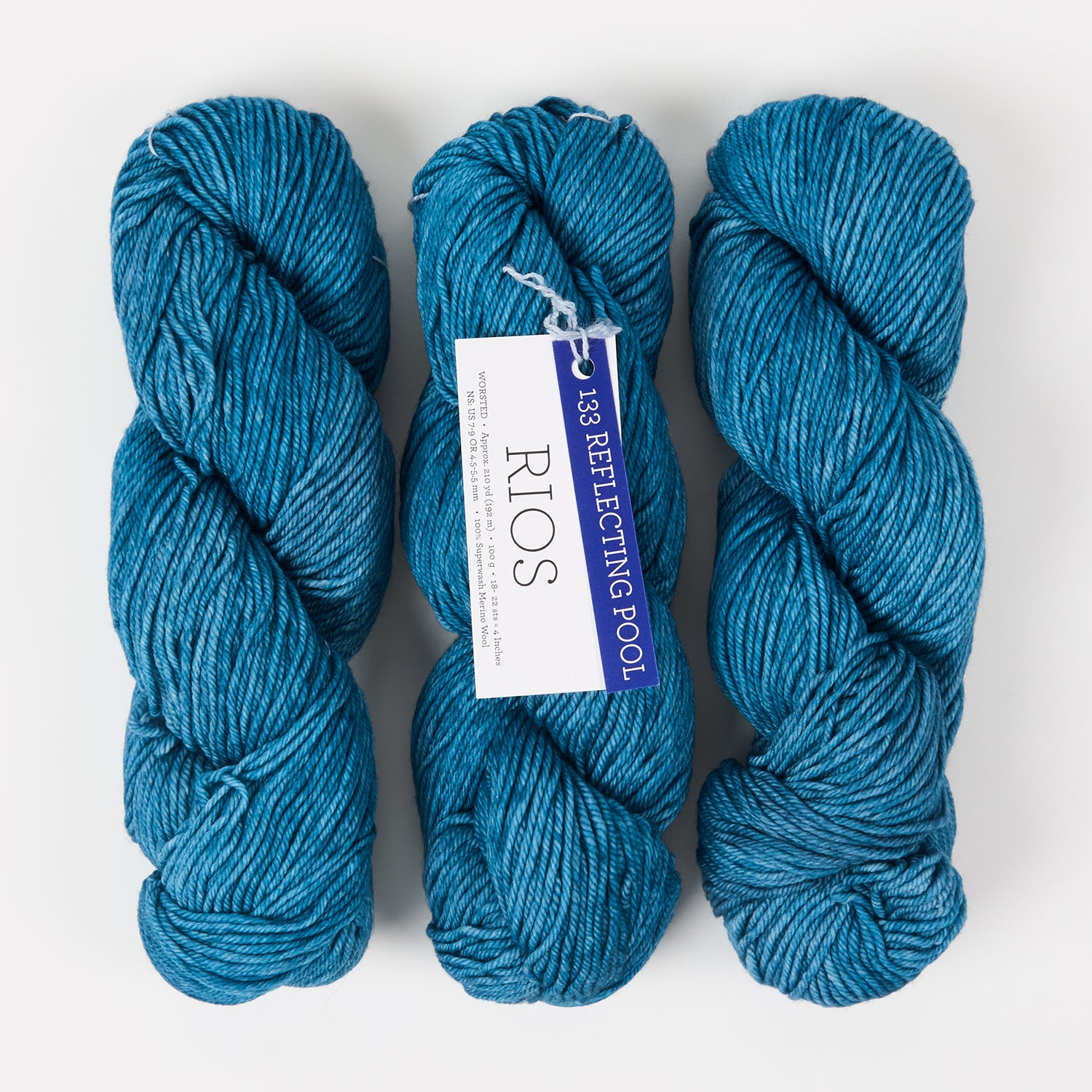 Malabrigo RIOS - REFLECTING POOL Merino wool Worsted blue Yarn