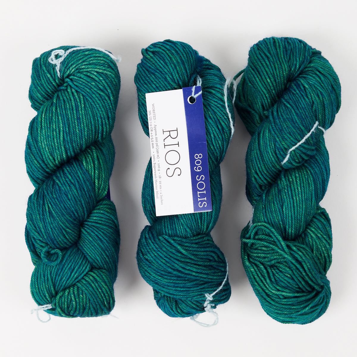 Malabrigo RIOS - SOLIS Merino wool Worsted turquoise Yarn