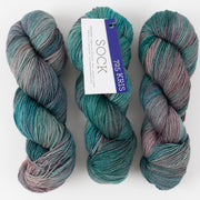 Malabrigo MALABRIGO SOCK - KRIS Merino wool Light Fingering grey green turquoise Yarn