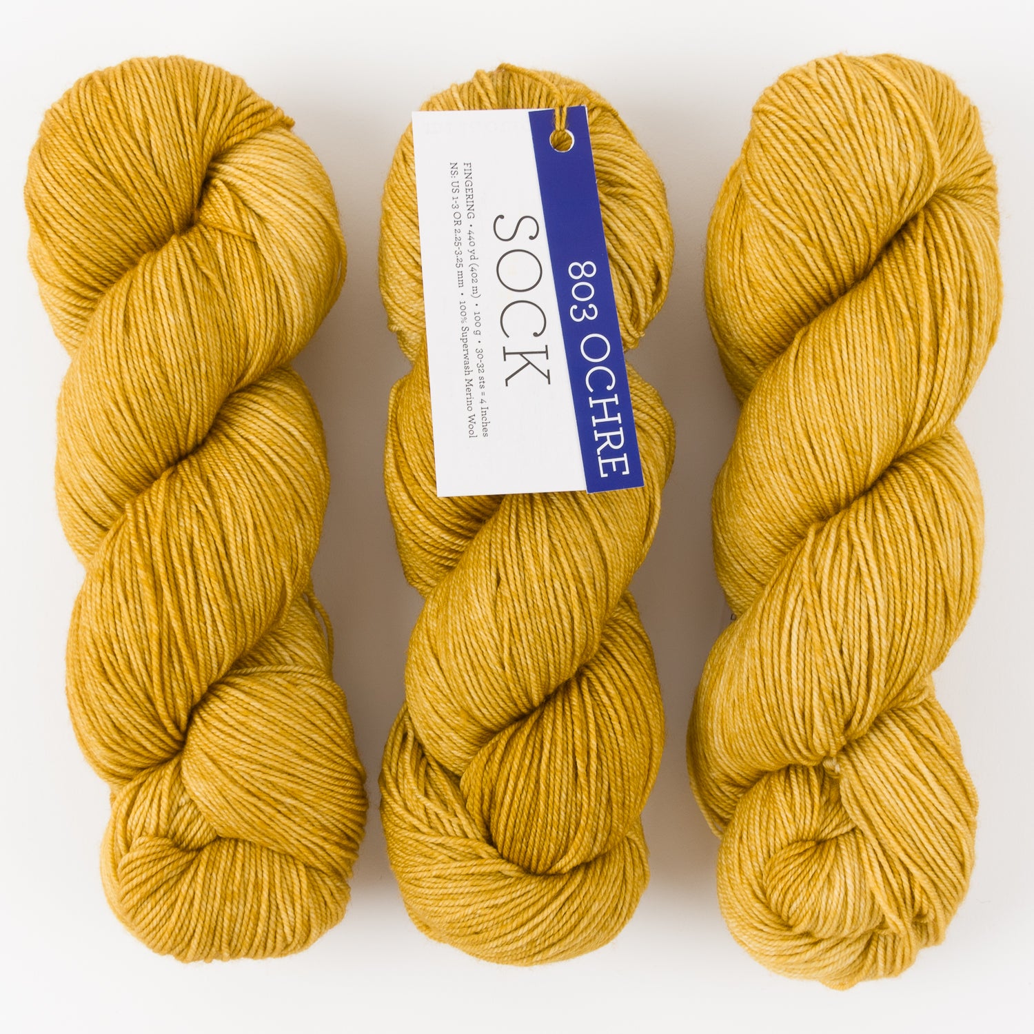 Malabrigo MALABRIGO SOCK - OCHRE Merino wool Light Fingering yellow Yarn