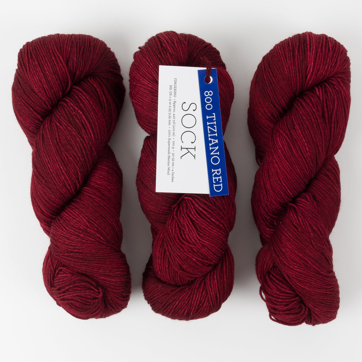 Malabrigo MALABRIGO SOCK - TIZIANO RED Merino wool Light Fingering red Yarn