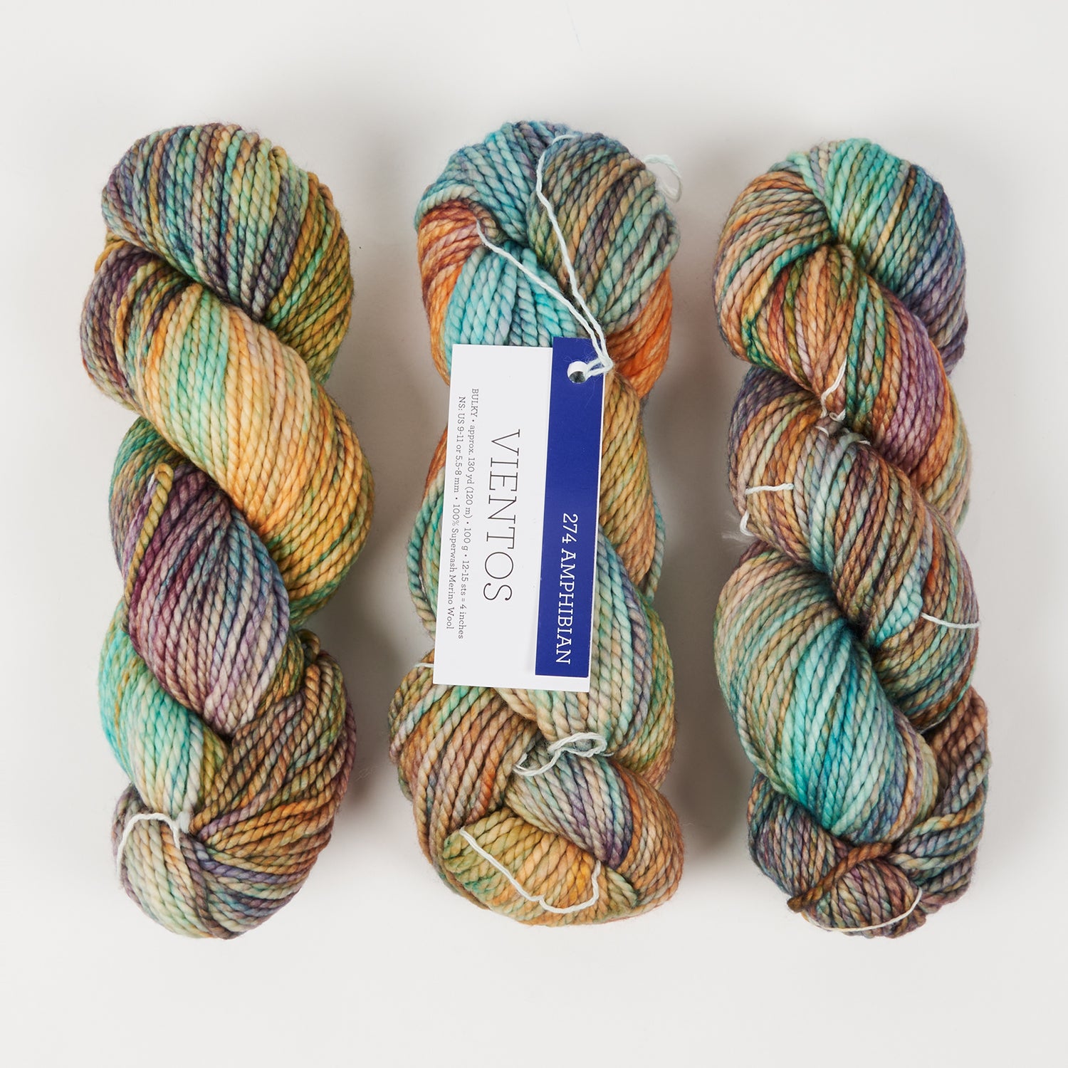 Malabrigo VIENTOS - AMPHIBIAN Merino wool Chunky multicolour Yarn
