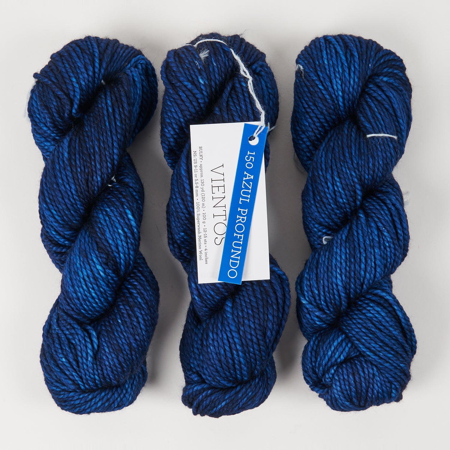 Malabrigo VIENTOS - AZUL PROFUNDO Merino wool Chunky blue Yarn