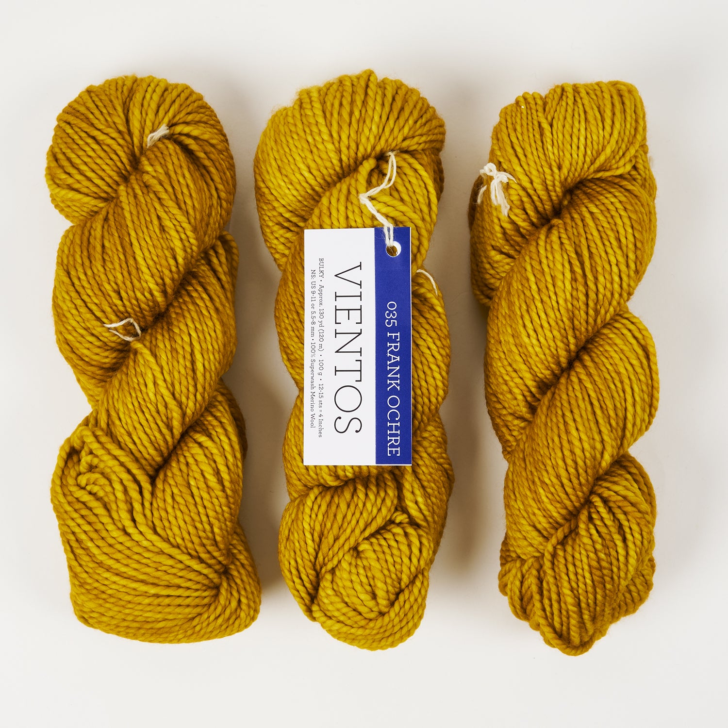 Malabrigo VIENTOS - FRANK OCHRE Merino wool Chunky yellow Yarn