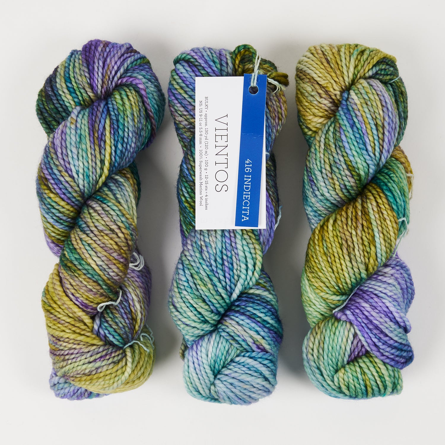Malabrigo VIENTOS - INDIECITA Merino wool Chunky green multicolour Yarn