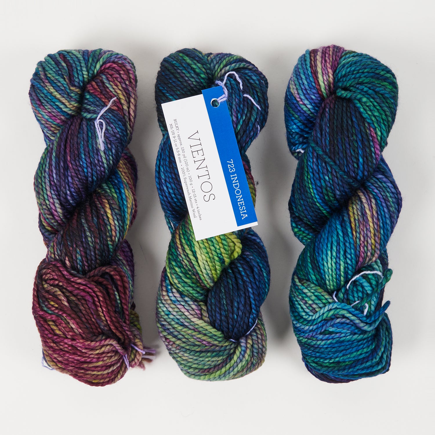 Malabrigo VIENTOS - INDONESIA Merino wool Chunky blue multicolour Yarn