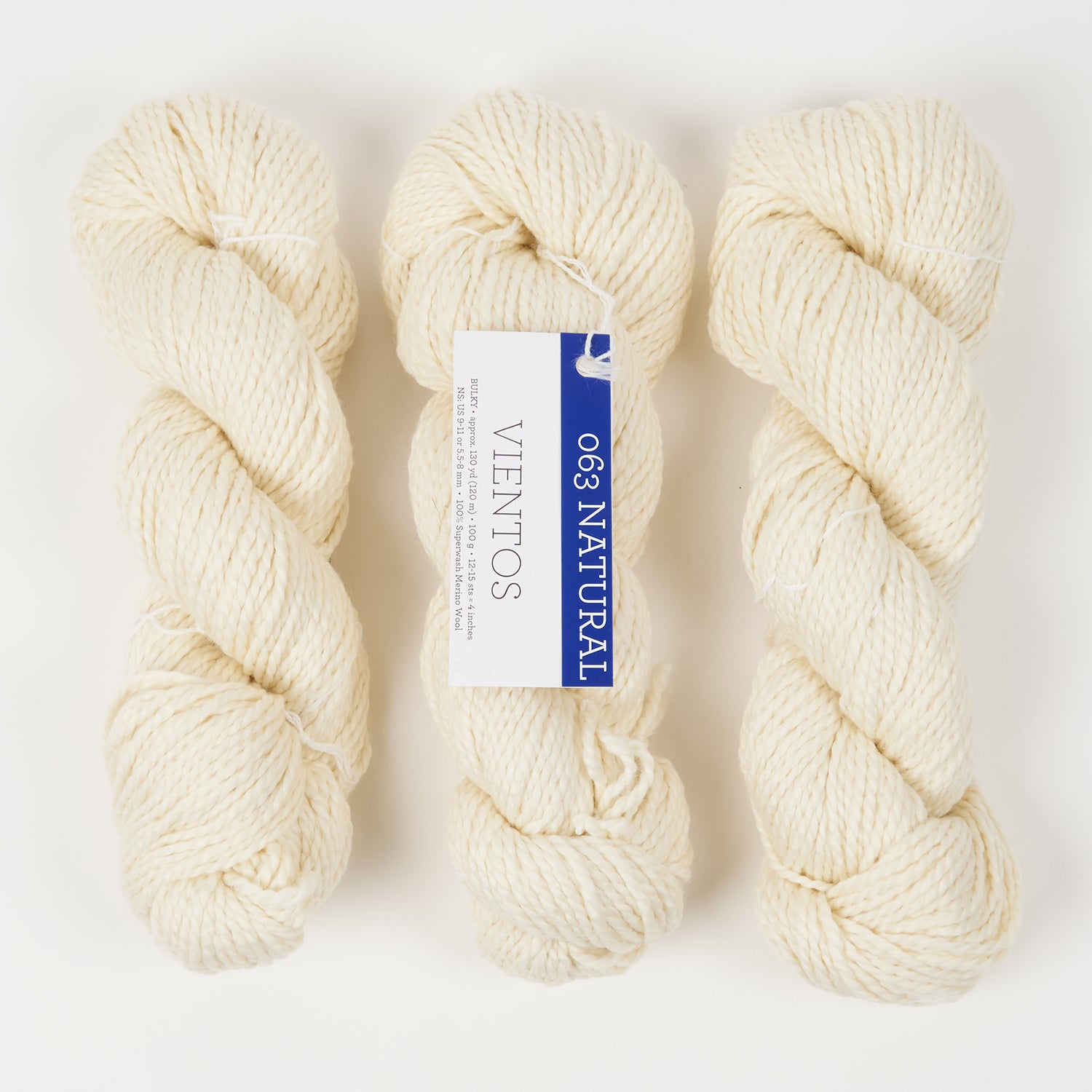 Malabrigo VIENTOS - NATURAL Merino wool Chunky white Yarn