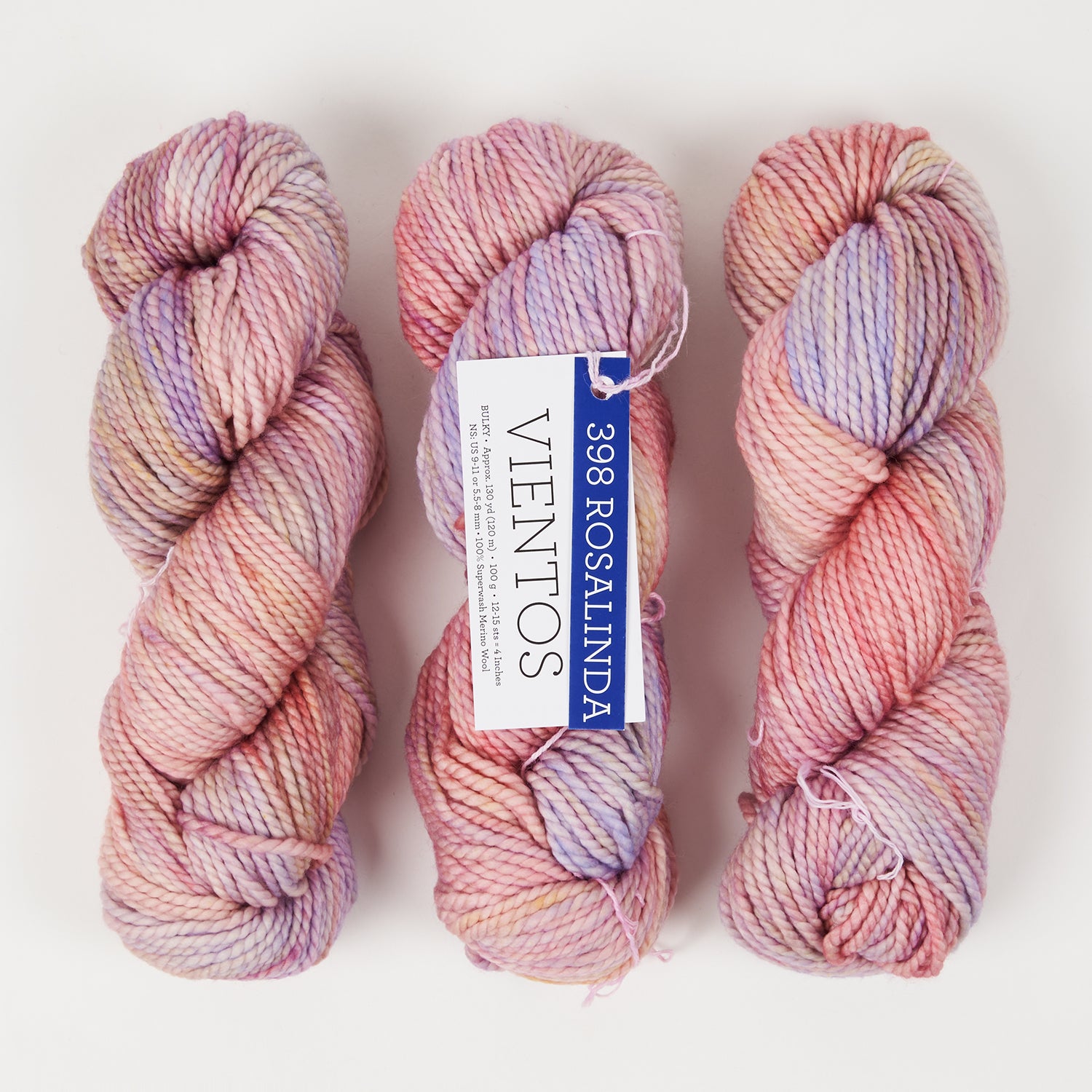 Malabrigo VIENTOS - ROSALINDA Merino wool Chunky pink multicolour Yarn