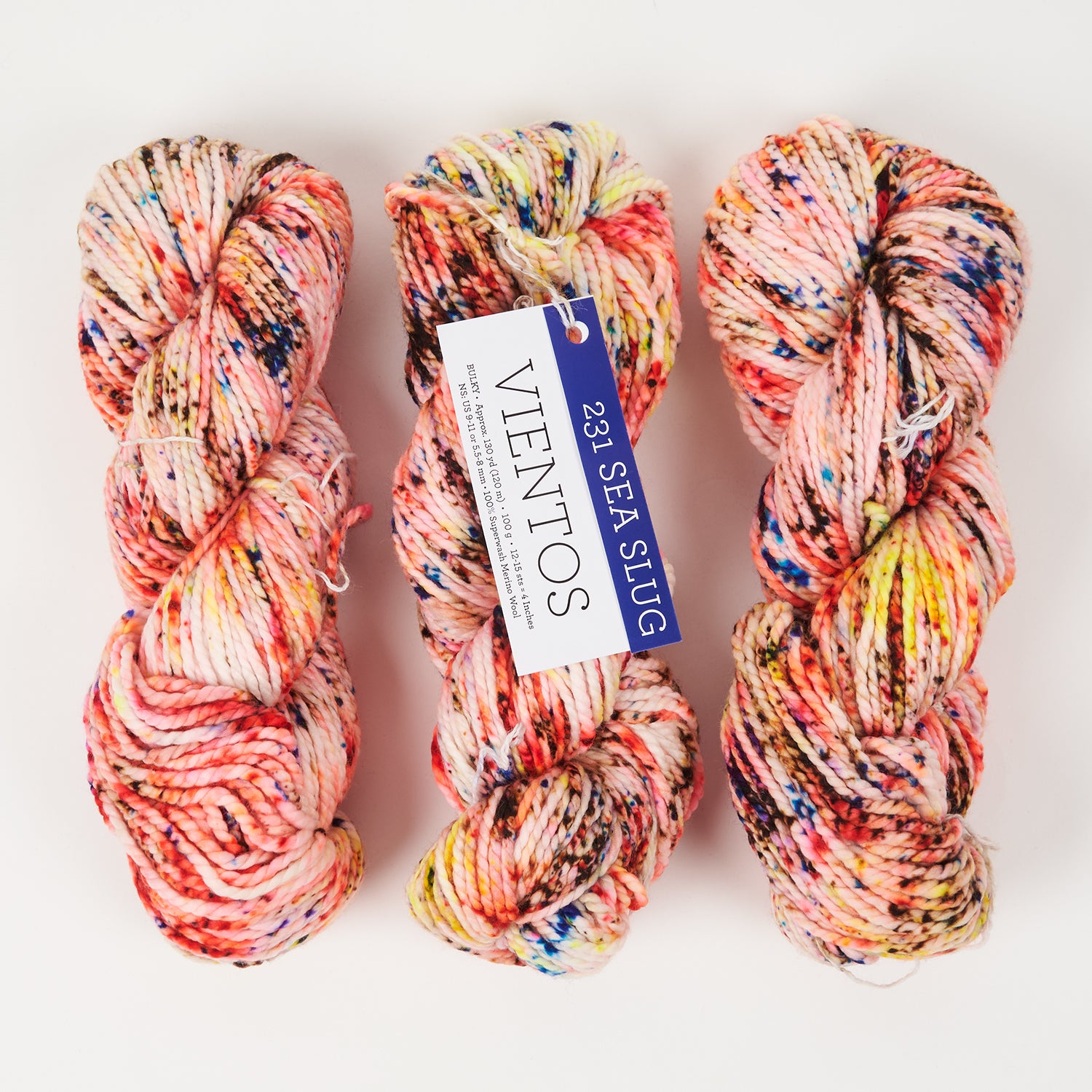Malabrigo VIENTOS - SEA SLUG Merino wool Chunky multicolour pink Yarn