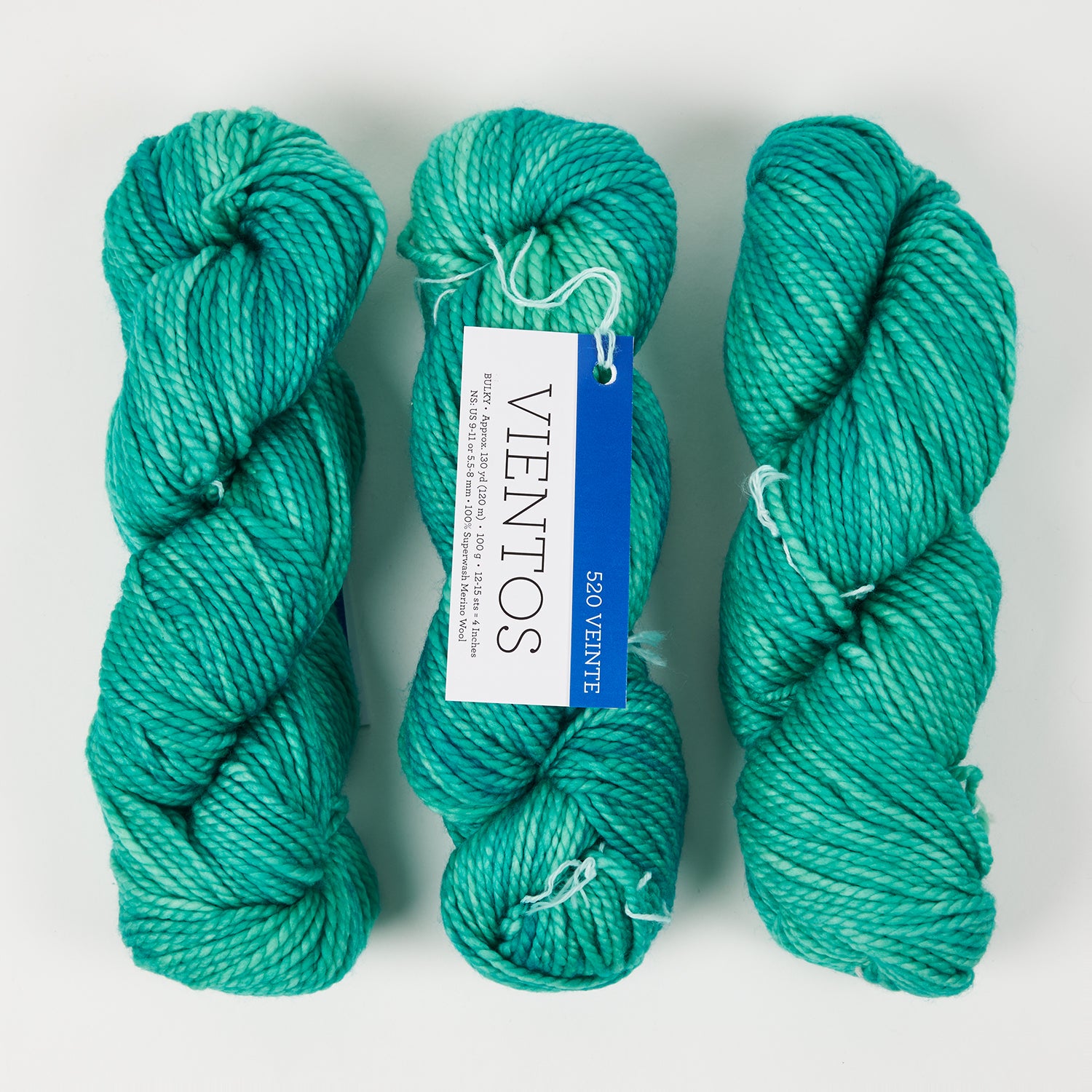 Malabrigo VIENTOS - VEINTE Merino wool Chunky turquoise Yarn