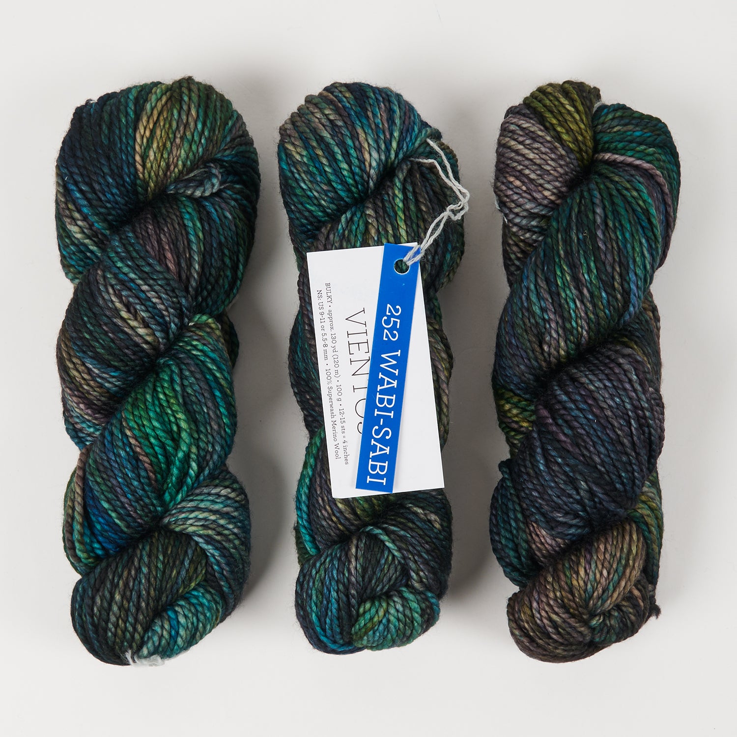 Malabrigo VIENTOS - WABI-SABI Merino wool Chunky multicolour green Yarn